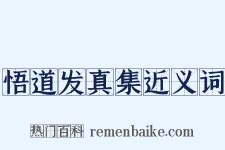 悟道发真集近义词是什么意思的图片